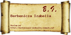 Berbenicza Izabella névjegykártya
